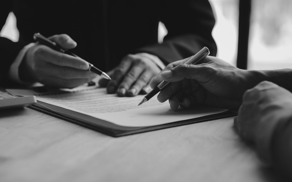 The steps taken to determine a property settlement